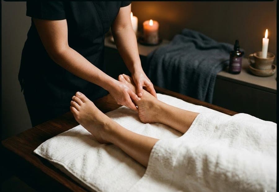 Bein- und Fußmassage